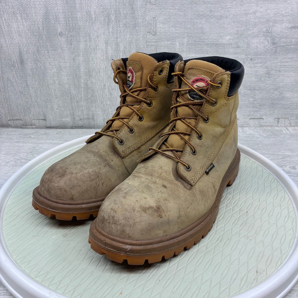 Irish Setter Red Wing Work Boots Mens 9.5 Leather Waterproof Safety Toe 83616
